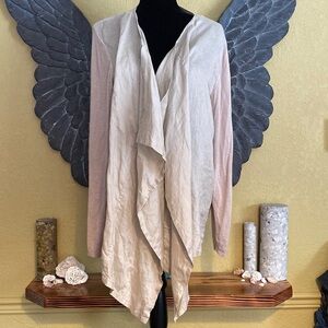 Calvin Klein Linen Open Front Cardigan Sweater